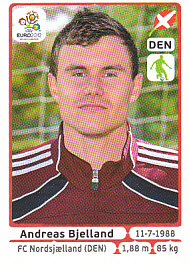 Andreas Bjelland Denmark samolepka EURO 2012 #205